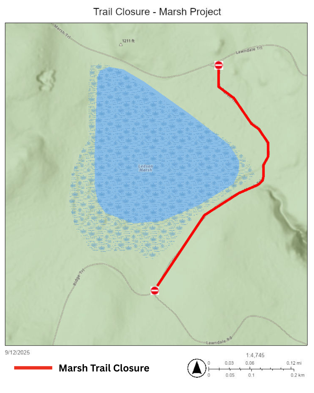 Marsh Trail Project Work Area Map